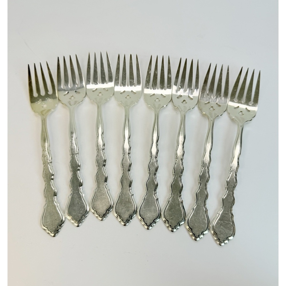 Oneida Community DUET Silverplate Salad Forks 1980 Lot Of 8